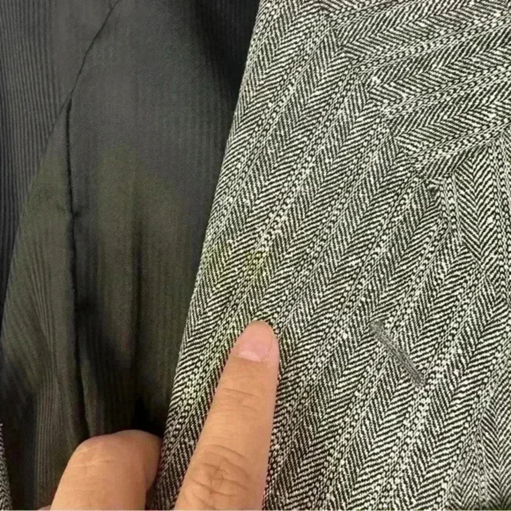 Pierre Balmain‎ Paris Silk Wool Blazer Mens 44R Brown Tweed Suit Jacket Formal